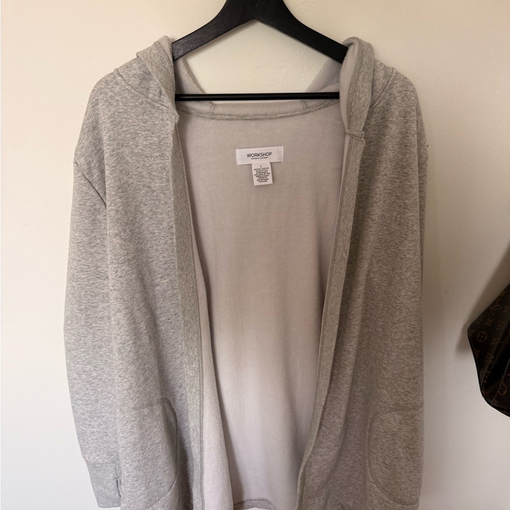 Workshop Republic Clothing Light Gray Cardigan